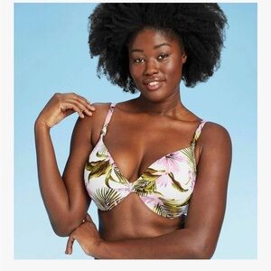 Shade & Shore Floral Print Women's Bikini Top 34DDD